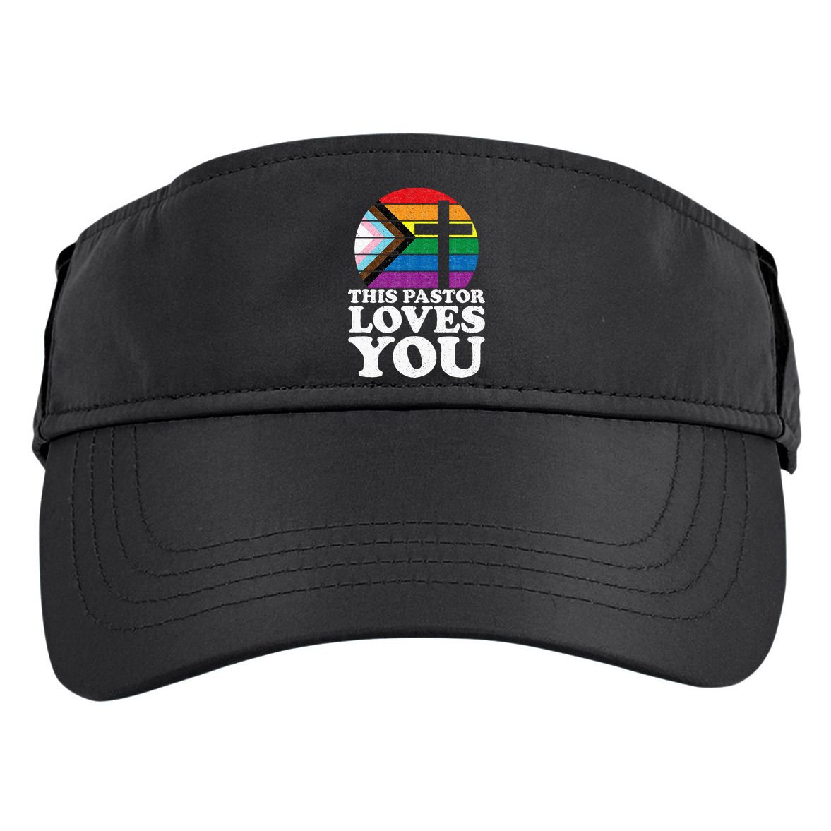 Christian Ally Inclusive Pride Clergy This Pastor Loves You Adult Drive Performance Visor