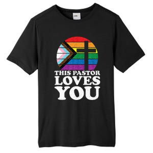 Christian Ally Inclusive Pride Clergy This Pastor Loves You Tall Fusion ChromaSoft Performance T-Shirt