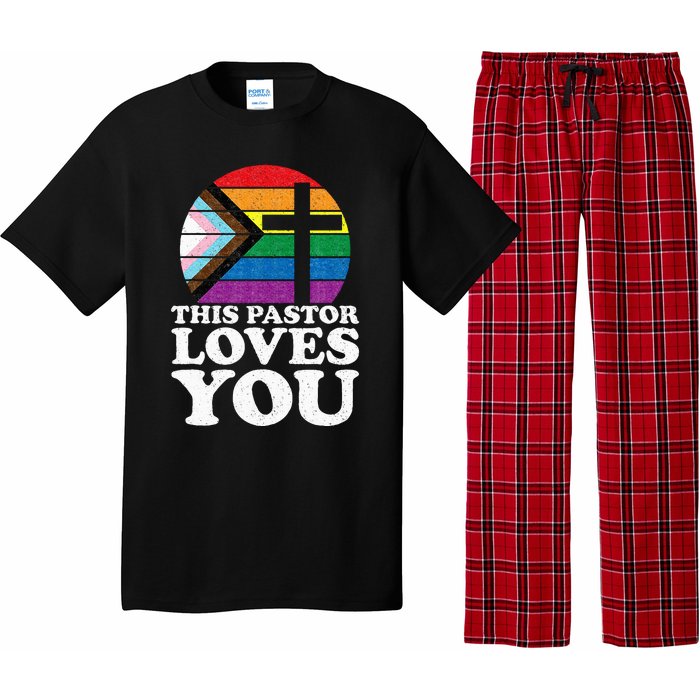 Christian Ally Inclusive Pride Clergy This Pastor Loves You Pajama Set