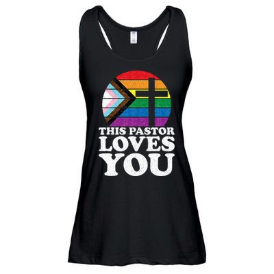 Christian Ally Inclusive Pride Clergy This Pastor Loves You Ladies Essential Flowy Tank