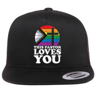 Christian Ally Inclusive Pride Clergy This Pastor Loves You Flatbill Hat