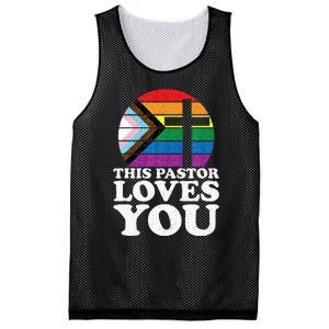 Christian Ally Inclusive Pride Clergy This Pastor Loves You Mesh Reversible Basketball Jersey Tank