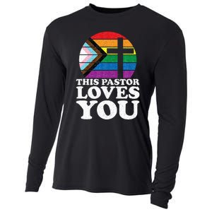 Christian Ally Inclusive Pride Clergy This Pastor Loves You Cooling Performance Long Sleeve Crew