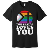 Christian Ally Inclusive Pride Clergy This Pastor Loves You Premium T-Shirt