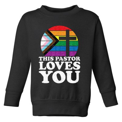 Christian Ally Inclusive Pride Clergy This Pastor Loves You Toddler Sweatshirt