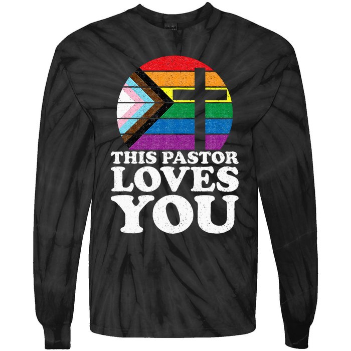 Christian Ally Inclusive Pride Clergy This Pastor Loves You Tie-Dye Long Sleeve Shirt