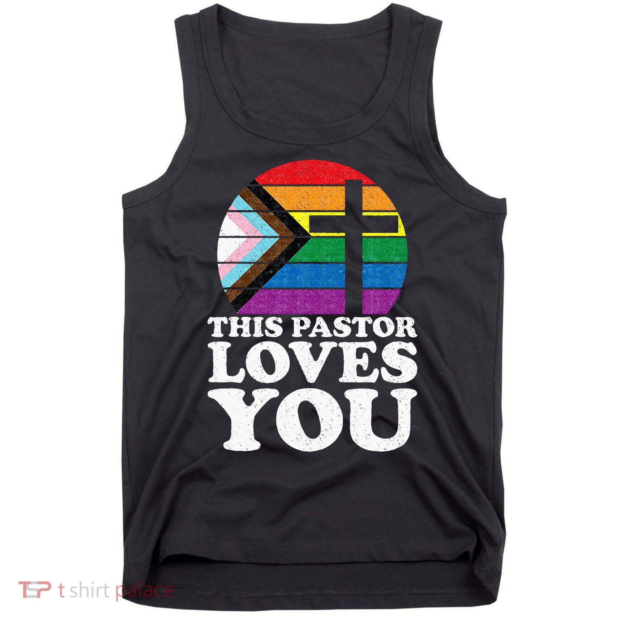 Christian Ally Inclusive Pride Clergy This Pastor Loves You Tank Top