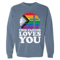 Christian Ally Inclusive Pride Clergy This Pastor Loves You Garment-Dyed Sweatshirt