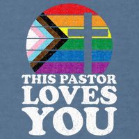 Christian Ally Inclusive Pride Clergy This Pastor Loves You Garment-Dyed Sweatshirt