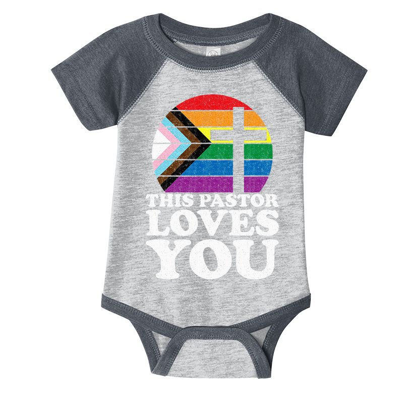 Christian Ally Inclusive Pride Clergy This Pastor Loves You Infant Baby Jersey Bodysuit