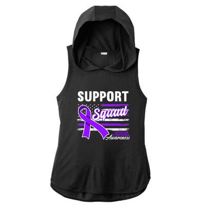 Cancer Awareness I Support Squad I Hodgkin Lymphoma Ladies PosiCharge Tri-Blend Wicking Draft Hoodie Tank