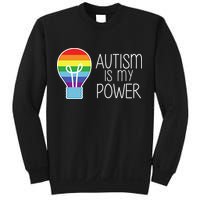 Cute Autism Is My Power Colorful Rainbow Light Bulb Sweatshirt