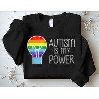 Cute Autism Is My Power Colorful Rainbow Light Bulb Sweatshirt