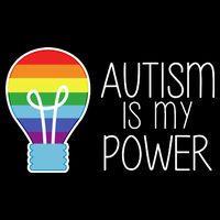 Cute Autism Is My Power Colorful Rainbow Light Bulb Sweatshirt