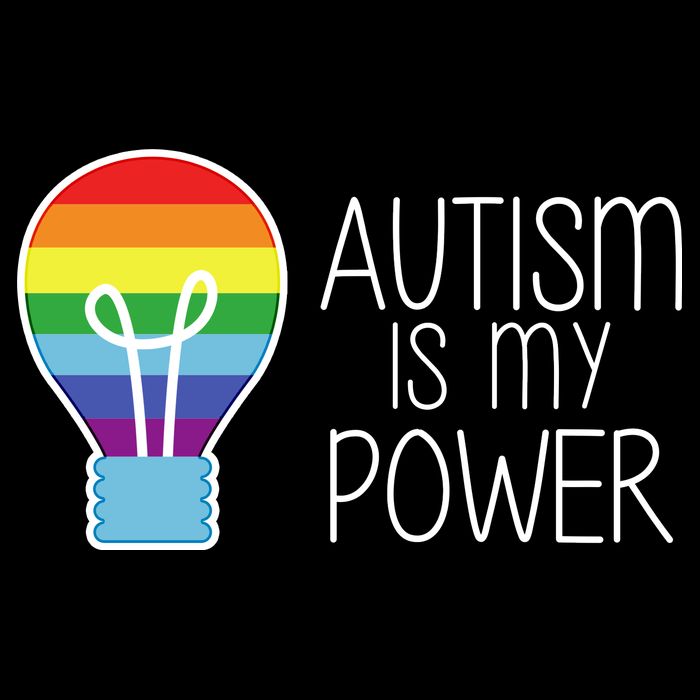 Cute Autism Is My Power Colorful Rainbow Light Bulb Bucket Hat