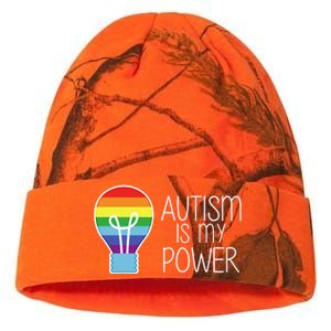 Cute Autism Is My Power Colorful Rainbow Light Bulb Kati Licensed 12" Camo Beanie