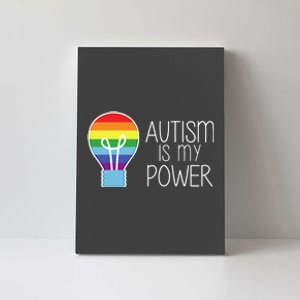 Cute Autism Is My Power Colorful Rainbow Light Bulb Canvas