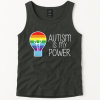 Cute Autism Is My Power Colorful Rainbow Light Bulb Tank Top