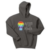 Cute Autism Is My Power Colorful Rainbow Light Bulb Kids Hoodie