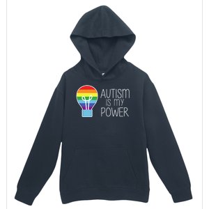 Cute Autism Is My Power Colorful Rainbow Light Bulb Urban Pullover Hoodie