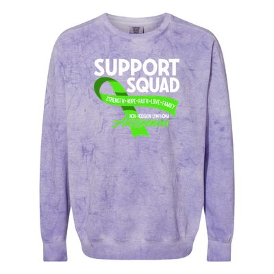 Cancer Awareness I Support Squad NonHodgkin Lymphoma Colorblast Crewneck Sweatshirt