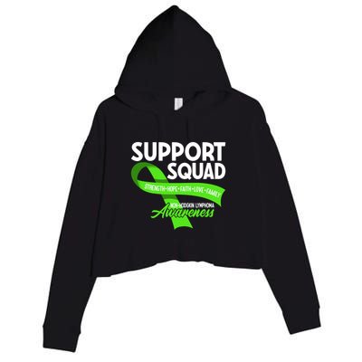 Cancer Awareness I Support Squad NonHodgkin Lymphoma Crop Fleece Hoodie