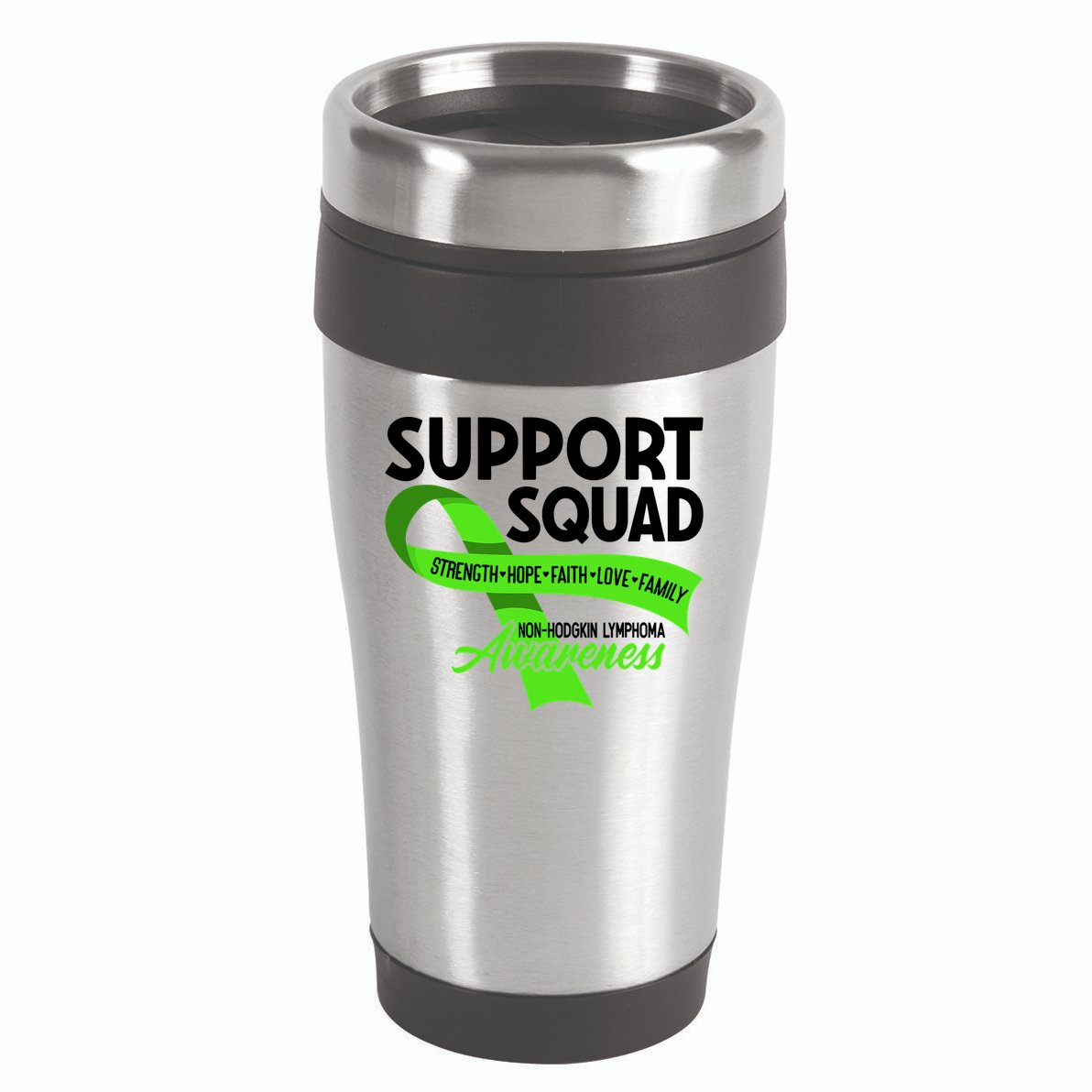 Cancer Awareness I Support Squad NonHodgkin Lymphoma 16oz Travel Tumbler