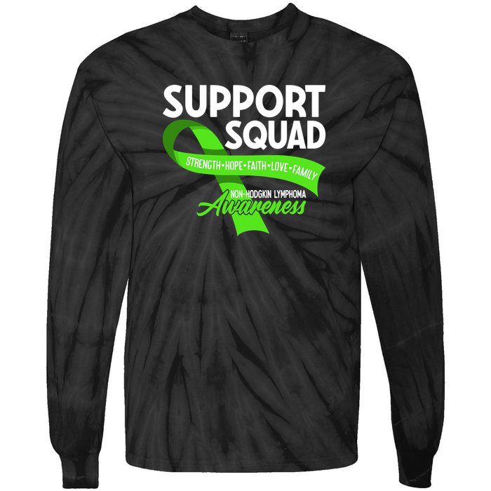 Cancer Awareness I Support Squad NonHodgkin Lymphoma Tie-Dye Long Sleeve Shirt