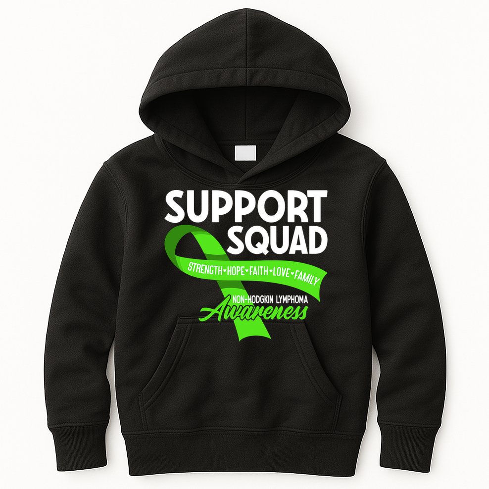 Cancer Awareness I Support Squad NonHodgkin Lymphoma Kids Hoodie
