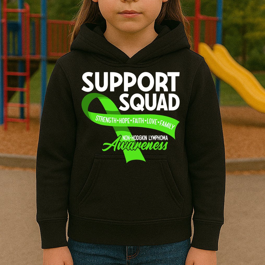 Cancer Awareness I Support Squad NonHodgkin Lymphoma Kids Hoodie