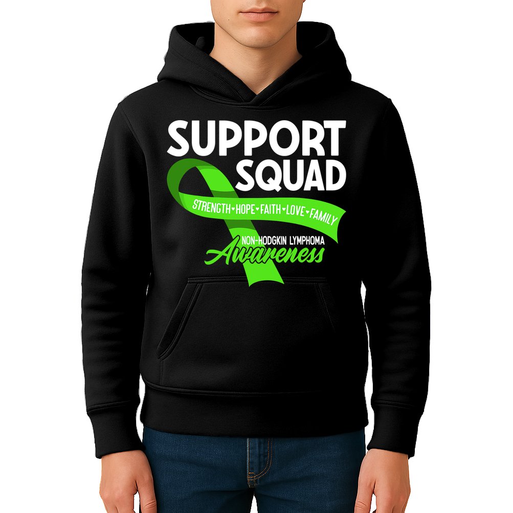 Cancer Awareness I Support Squad NonHodgkin Lymphoma Kids Hoodie