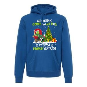 Christmas All I Need Is Coffee And My Welsh Corgi Dog Xmas Gift Premium Hoodie