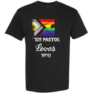 Christian Ally Inclusive Pride Clergy This Pastor Loves You Garment-Dyed Heavyweight T-Shirt