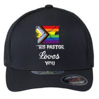 Christian Ally Inclusive Pride Clergy This Pastor Loves You Flexfit Unipanel Trucker Cap