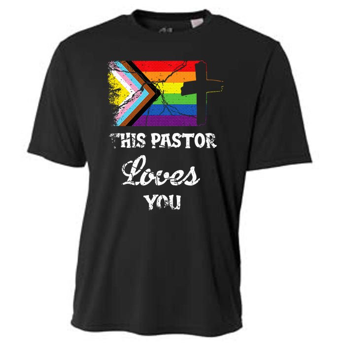 Christian Ally Inclusive Pride Clergy This Pastor Loves You Cooling Performance Crew T-Shirt