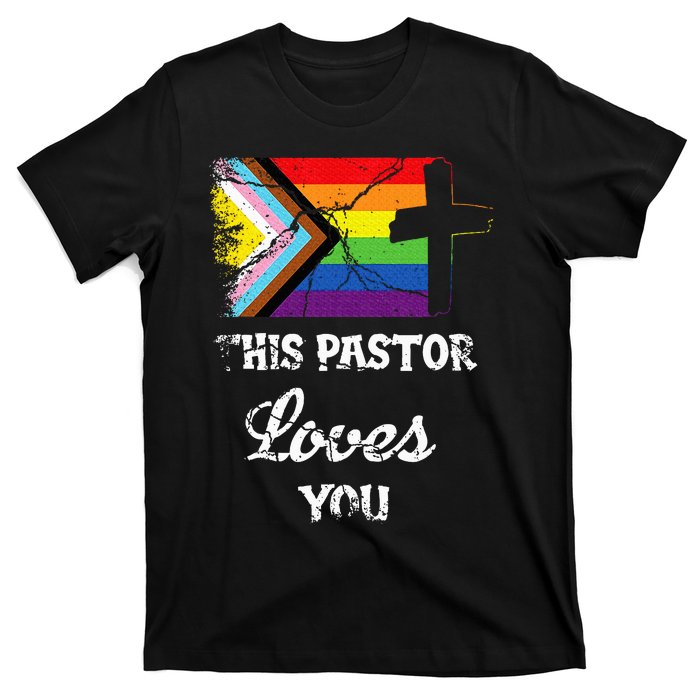 Christian Ally Inclusive Pride Clergy This Pastor Loves You T-Shirt