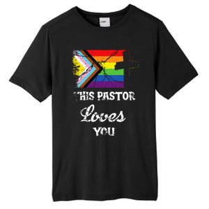 Christian Ally Inclusive Pride Clergy This Pastor Loves You Tall Fusion ChromaSoft Performance T-Shirt