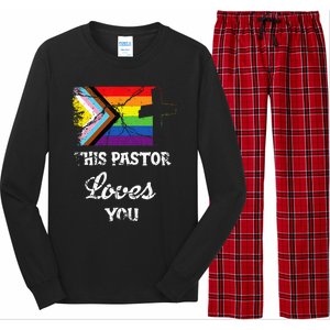 Christian Ally Inclusive Pride Clergy This Pastor Loves You Long Sleeve Pajama Set