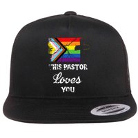 Christian Ally Inclusive Pride Clergy This Pastor Loves You Flat Bill Trucker Hat