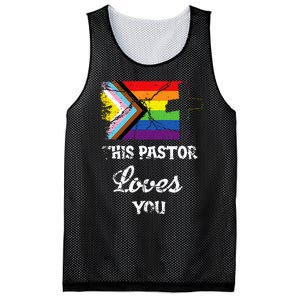 Christian Ally Inclusive Pride Clergy This Pastor Loves You Mesh Reversible Basketball Jersey Tank