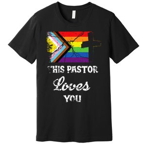 Christian Ally Inclusive Pride Clergy This Pastor Loves You Premium T-Shirt