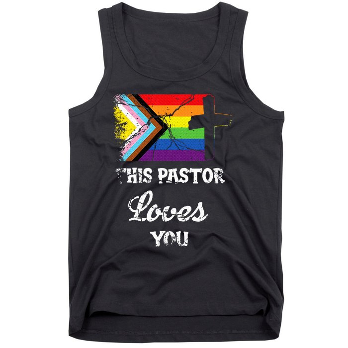 Christian Ally Inclusive Pride Clergy This Pastor Loves You Tank Top