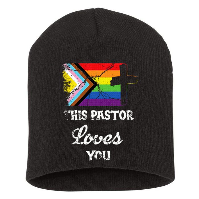 Christian Ally Inclusive Pride Clergy This Pastor Loves You Short Acrylic Beanie