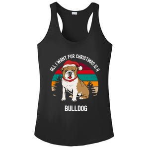 Cute All I Want For Christmas Is A Bulldog Gift Ladies PosiCharge Competitor Racerback Tank