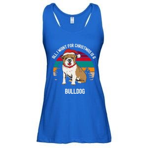 Cute All I Want For Christmas Is A Bulldog Gift Ladies Essential Flowy Tank