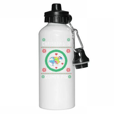 Cute All I Want For Christmas Is Guinea Pig Ugly Gift Aluminum Water Bottle