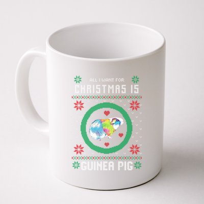 Cute All I Want For Christmas Is Guinea Pig Ugly Gift Coffee Mug