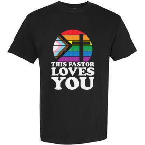 Christian Ally Inclusive Pride Clergy This Pastor Loves You Garment-Dyed Heavyweight T-Shirt