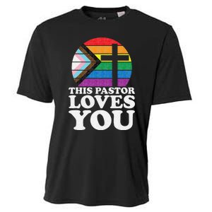 Christian Ally Inclusive Pride Clergy This Pastor Loves You Cooling Performance Crew T-Shirt