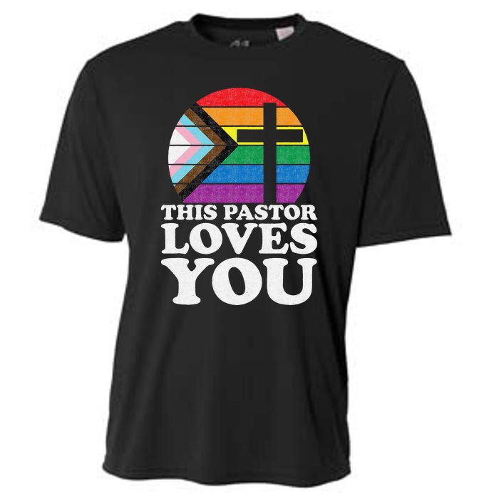 Christian Ally Inclusive Pride Clergy This Pastor Loves You Cooling Performance Crew T-Shirt